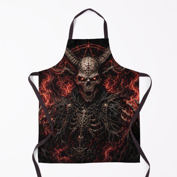 Item preview, Demonic Horned Skeleton Fire Demon Dark Fantasy Design designed and sold by SkeletonMood.