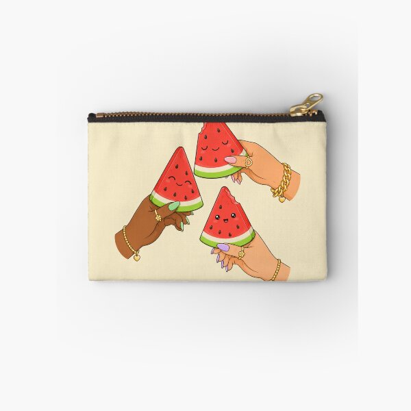 Item preview, Hands Holding Kawaii Watermelon Slices Illustration designed and sold by DjFreeq.