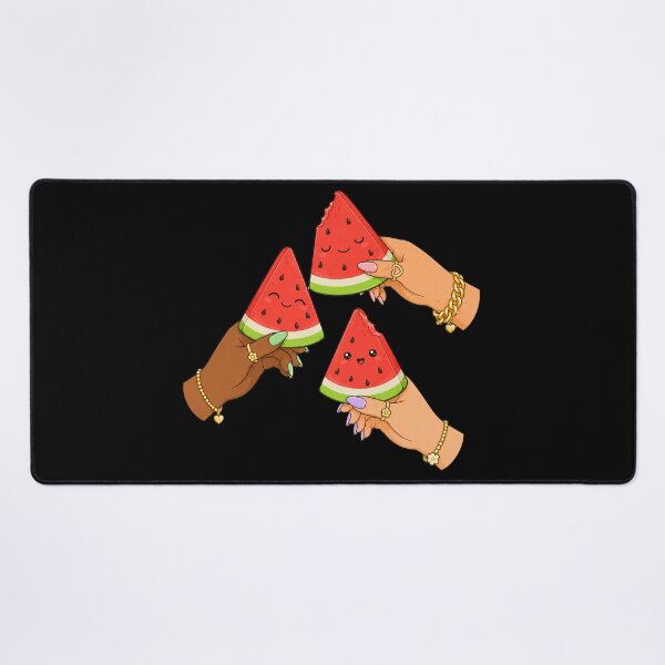 Item preview, Hands Holding Kawaii Watermelon Slices Illustration designed and sold by DjFreeq.