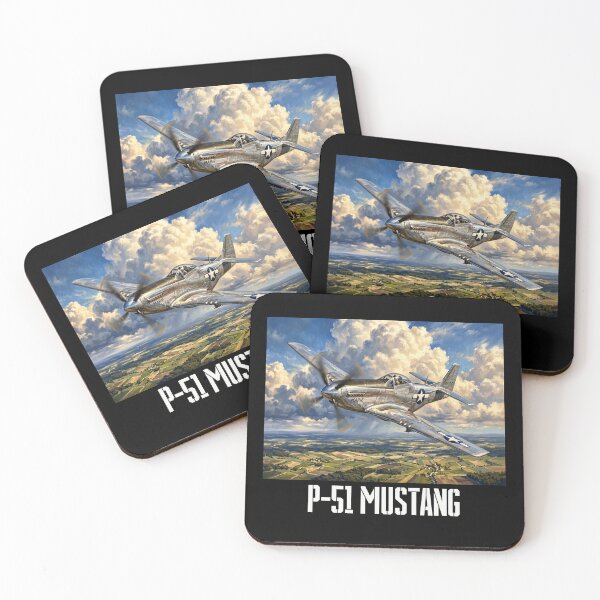 Item preview, P-51 Mustang over Normandy, WW2 military art VI (with text) designed and sold by Yaremchuk.