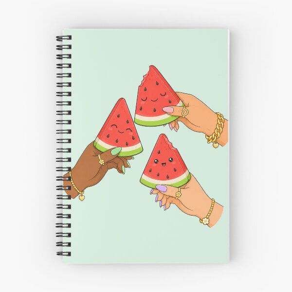 Item preview, Hands Holding Kawaii Watermelon Slices Illustration designed and sold by DjFreeq.