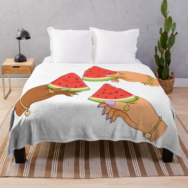 Item preview, Hands Holding Kawaii Watermelon Slices Illustration designed and sold by DjFreeq.
