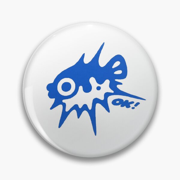 Item preview, Cute Blue Pufferfish Doodle - OK! Cartoon Fish Art designed and sold by Kromatik.