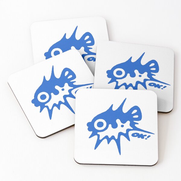 Item preview, Cute Blue Pufferfish Doodle - OK! Cartoon Fish Art designed and sold by Kromatik.