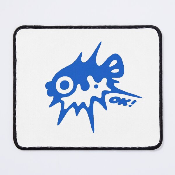 Item preview, Cute Blue Pufferfish Doodle - OK! Cartoon Fish Art designed and sold by Kromatik.
