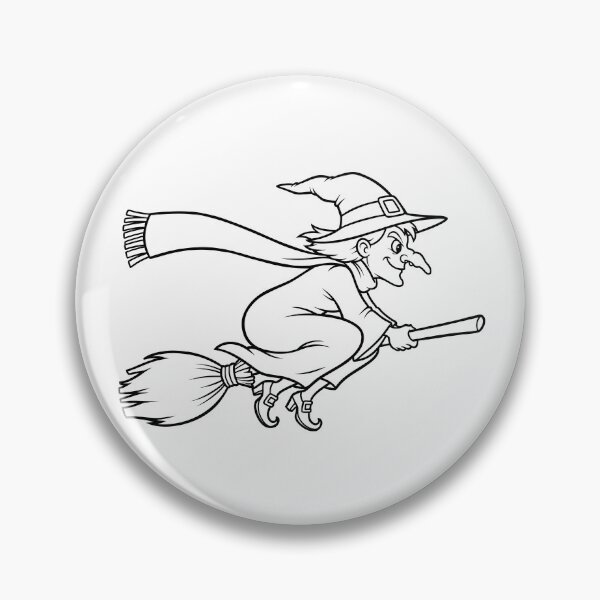 Item preview, Flying Witch on Broom Vintage Halloween designed and sold by ArtPer-design.