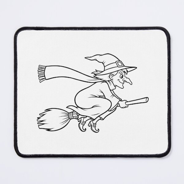 Item preview, Flying Witch on Broom Vintage Halloween designed and sold by ArtPer-design.