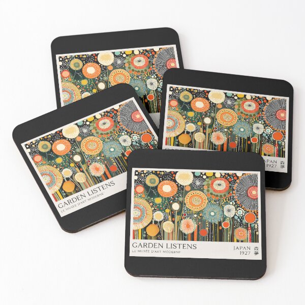 Item preview, Garden Listens Japanese Modern Art Poster, Colorful Floral Circle Flowers Print, Le Musée d'Art Moderne Japan 1927 Wall Decor designed and sold by MorningJoco.
