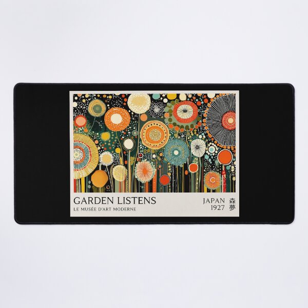 Item preview, Garden Listens Japanese Modern Art Poster, Colorful Floral Circle Flowers Print, Le Musée d'Art Moderne Japan 1927 Wall Decor designed and sold by MorningJoco.