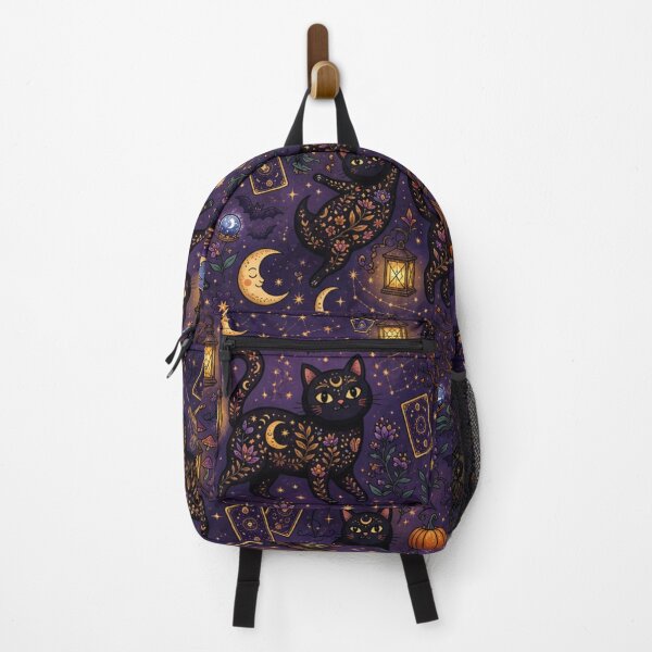 Item preview, Black Cat Halloween Witchy Seamless Pattern designed and sold by Iampoji.