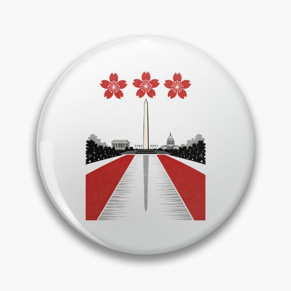 Item preview, Washington DC Flagscape – Three Cherry Blossoms designed and sold by Fenay Designs.