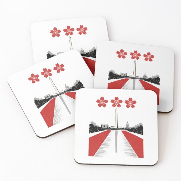 Item preview, Washington DC Flagscape – Three Cherry Blossoms designed and sold by Fenay Designs.