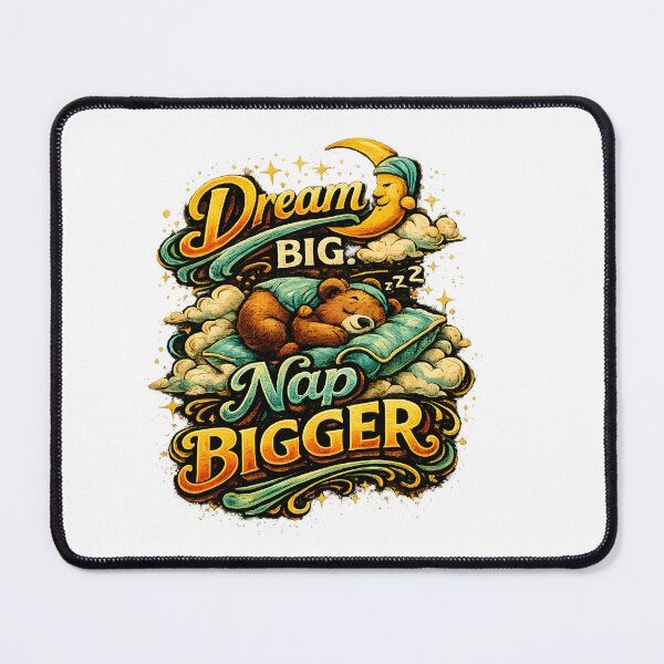Item preview, Dream Big, Nap Bigger Sticker | Funny Sleep Quote Decal for Nap Lovers, Students & Cozy Vibes designed and sold by Pixel Rush.