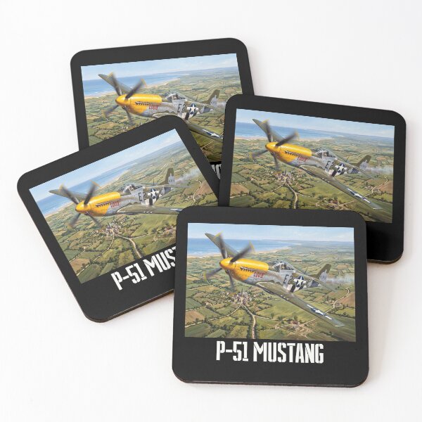 Item preview, P-51 Mustang over Normandy, WW2 military art VII (with text) designed and sold by Yaremchuk.