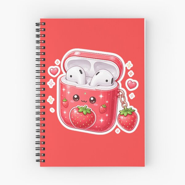 Item preview, Cute Strawberry Kawaii Wireless Earbuds Sticker designed and sold by Christiana-Art.