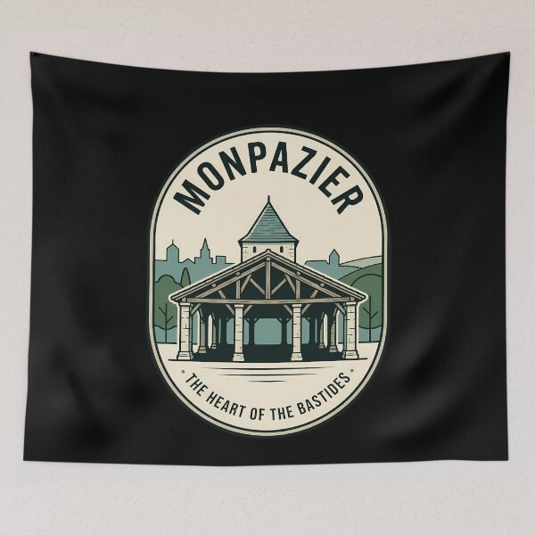 Item preview, Monpazier France Bastide Vintage Travel Emblem designed and sold by k3rstman1.