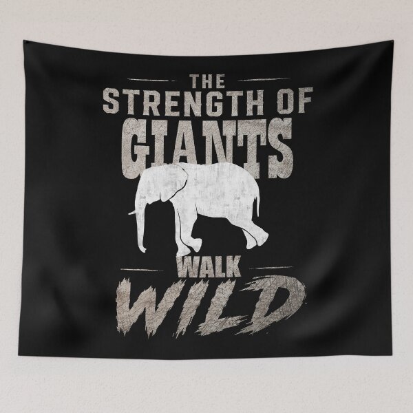 Item preview, Giants Walk Wild Elephant Strength designed and sold by AbderraimArt.
