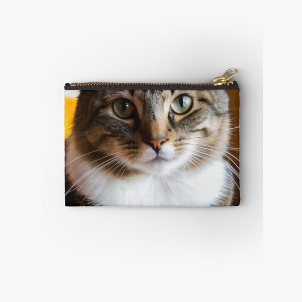 Item preview, Animals - Gray and White Tabby Cat, Piercing Green-Eyed Gaze designed and sold by World-Pets.