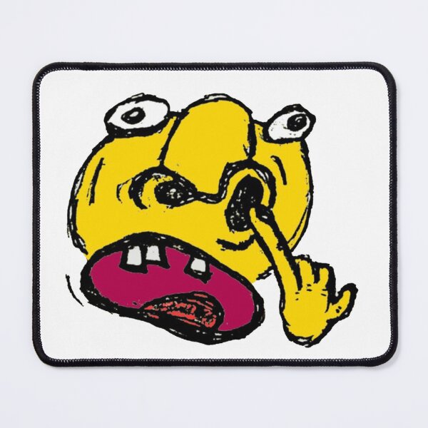 Item preview, Funny Nose Picking Yellow Monster - Quirky Cartoon Doodle designed and sold by Kromatik.