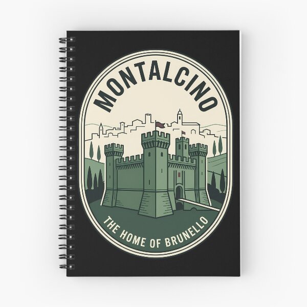 Item preview, Montalcino Italy Tuscany Vintage Travel Emblem designed and sold by k3rstman1.