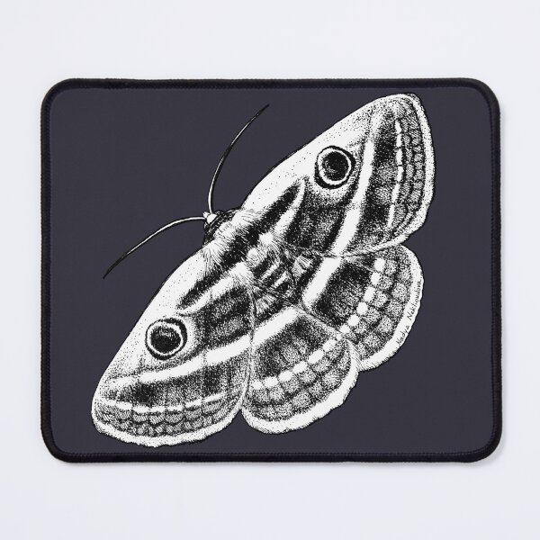 Item preview, Noctuid Moth angled - Owl Moth - Goth Moth Black & White Drawing by Nadya Neklioudova designed and sold by Nadya Neklioudova.