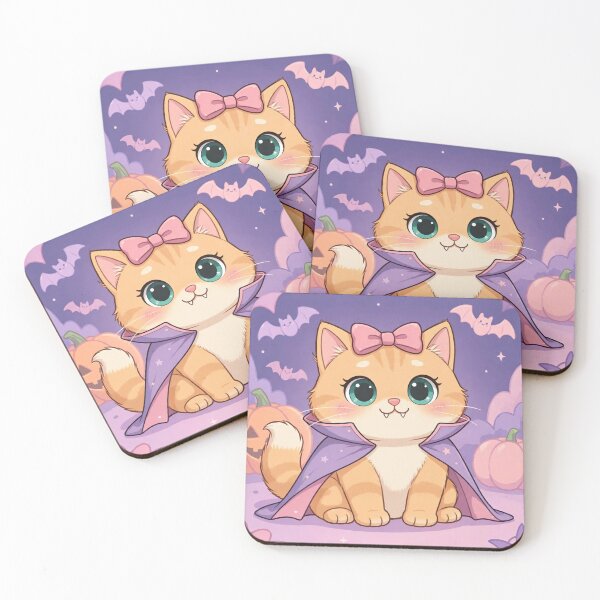 Item preview, Cute Vampire Halloween Cat Graphic designed and sold by Moody Vibes Studio.