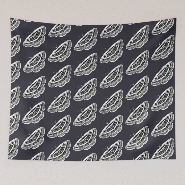 Item preview, Noctuid Moth angled - Owl Moth - Goth Moth Black & White Drawing by Nadya Neklioudova designed and sold by Nadya Neklioudova.