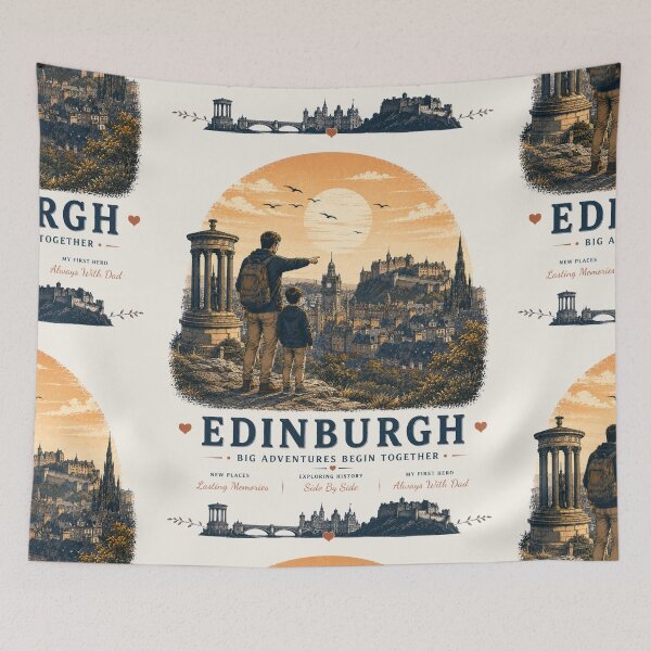 Item preview, Edinburgh Father Son Duo Big Adventures Begin Together designed and sold by BagFactoryUK.