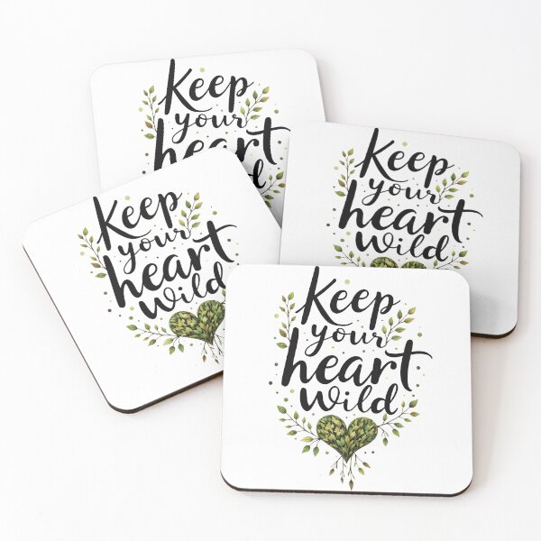 Item preview, Keep Your Heart Wild Botanical Art Print – Nature Inspired Heart Design Motivational Quote designed and sold by Connys Colorful World.