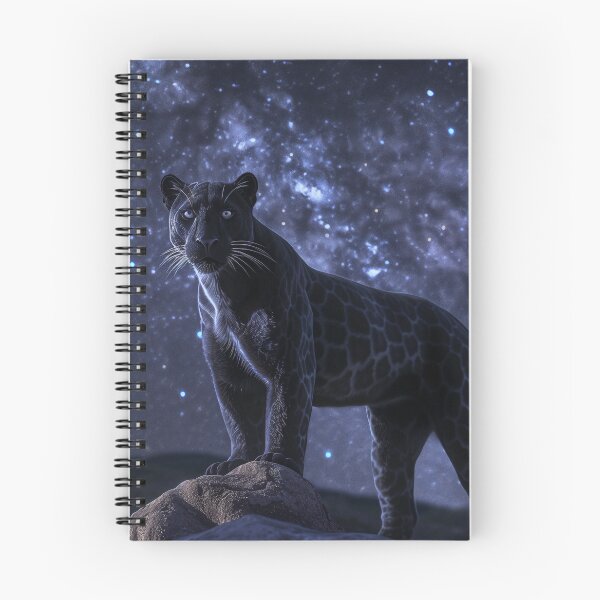 Item preview, Dark Panther Under Starry Sky designed and sold by QuantumDrift.