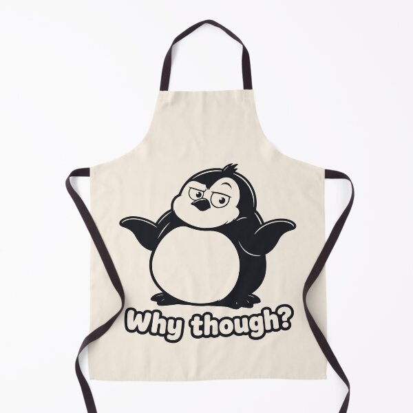 Item preview, Why Though Meme — Funny Chubby Penguin Shrugging — Sarcastic Coworker designed and sold by MalisoStickers.