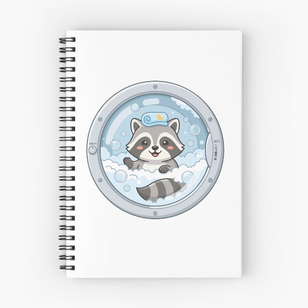 Item preview, Cute Raccoon Bubble Bath Washing Machine Window designed and sold by Arc2020.