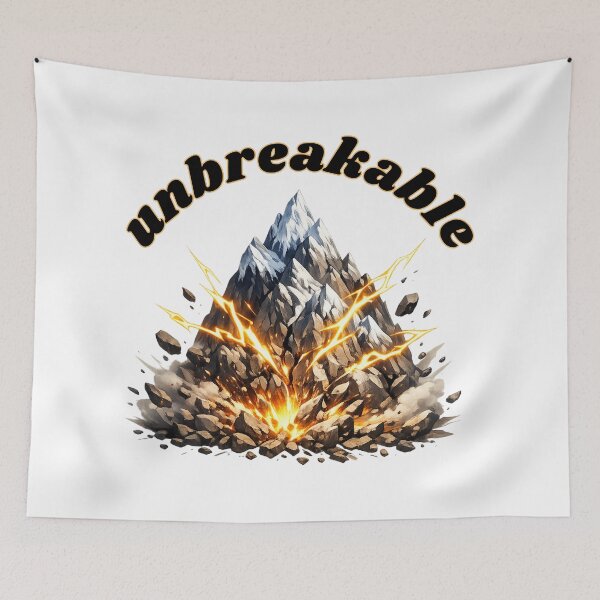 Item preview, Unbreakable Mountain ⚡ | Strength & Resilience Graphic | Powerful Peak Design designed and sold by UrbanEchoHub.