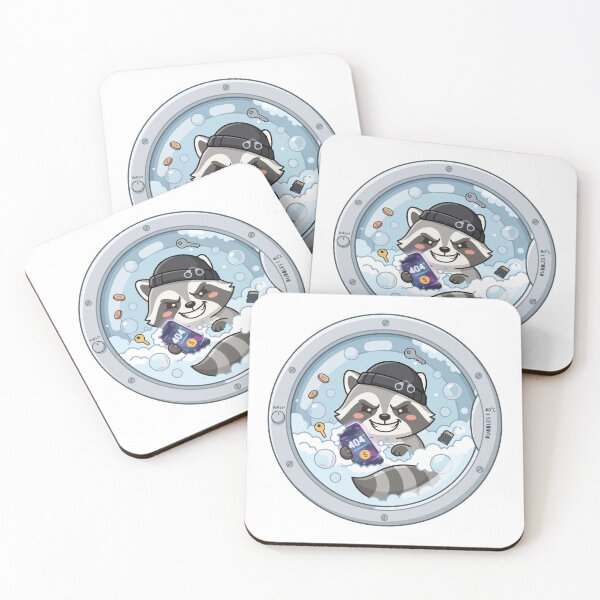 Item preview, Chaotic Raccoon Washing Smartphone Laundry Art designed and sold by Arc2020.