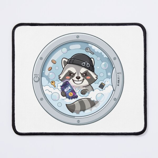 Item preview, Chaotic Raccoon Washing Smartphone Laundry Art designed and sold by Arc2020.