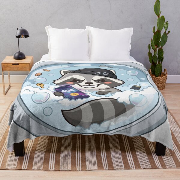Item preview, Chaotic Raccoon Washing Smartphone Laundry Art designed and sold by Arc2020.