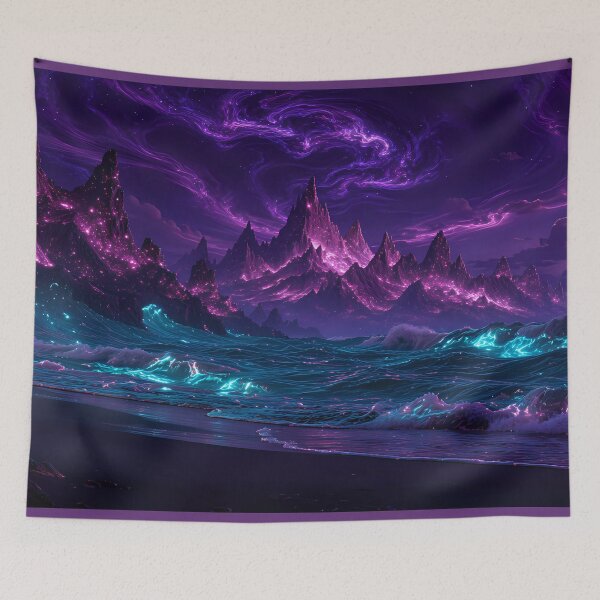 Item preview, Cosmic peaks in the surreal sea of eternity designed and sold by VoidVeilStudio.