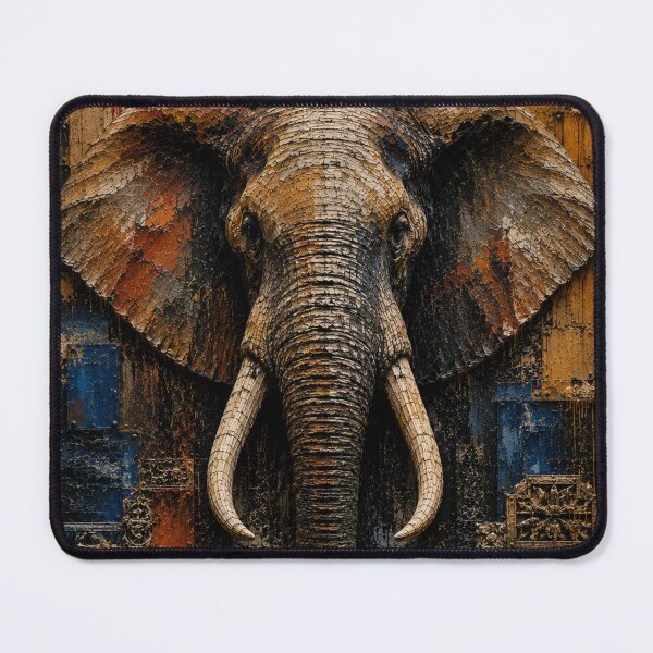 Item preview, Disciplined Founder Geometric Elephant Stone Relief Home Office Wall Art Poster designed and sold by SavannaStrikes.