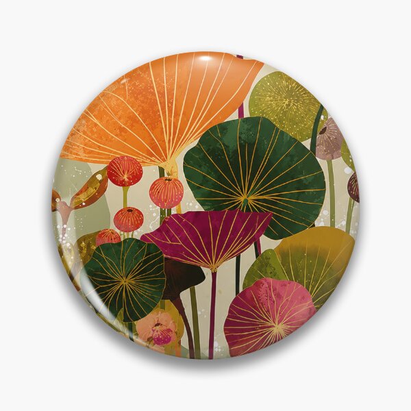 Item preview, Inspired by Yayoi Kusama Lotus Flowers Poster, Colorful Japanese Botanical Leaf Print, Modern Art Wall Decor designed and sold by MorningJoco.