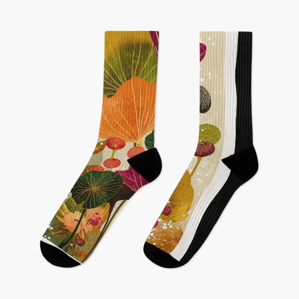Item preview, Inspired by Yayoi Kusama Lotus Flowers Poster, Colorful Japanese Botanical Leaf Print, Modern Art Wall Decor designed and sold by MorningJoco.