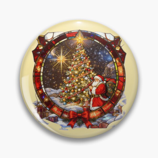 Item preview, Vintage Santa Claus And Christmas Tree Traditional Christmas designed and sold by GaffaDesigns.