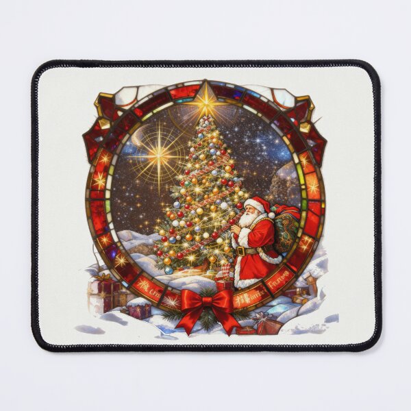 Item preview, Vintage Santa Claus And Christmas Tree Traditional Christmas designed and sold by GaffaDesigns.