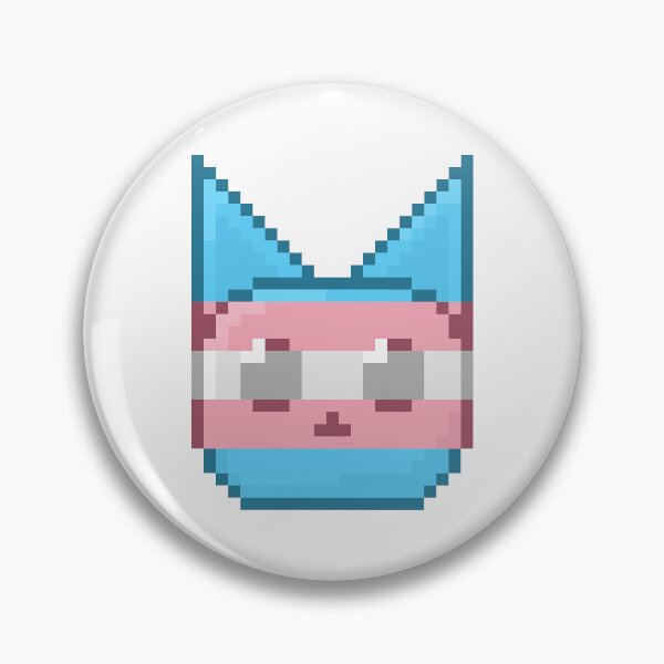 Item preview, Trans Pixel Pride Cat designed and sold by Lilac-Cat.