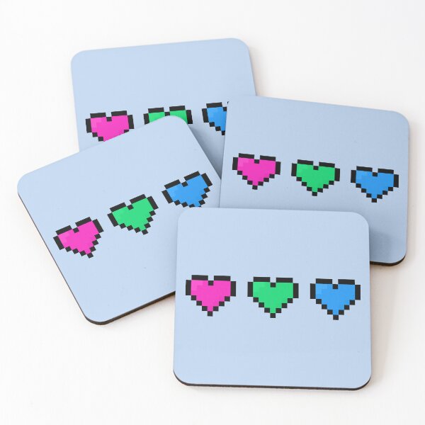 Item preview, Poly Pixel Pride Hearts designed and sold by Lilac-Cat.