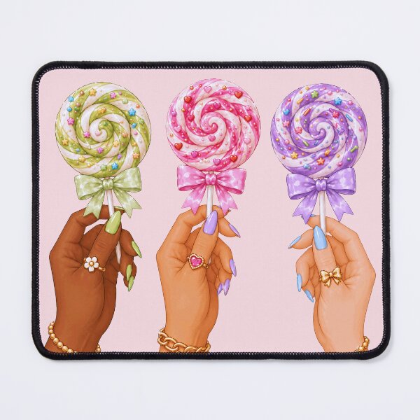 Item preview, Hands Holding Swirl Lollipops Candy Illustration designed and sold by DjFreeq.