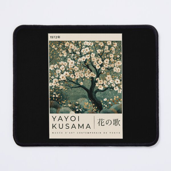 Item preview, Inspired by Yayoi Kusama Cherry Blossom Tree Poster, 1972 Japanese White Flowers Art Print, Tokyo Museum Wall Decor designed and sold by MorningJoco.