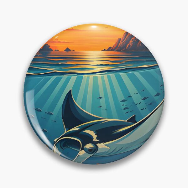 Item preview, Ocean Soul – Retro Tropical Sunset Illustration designed and sold by Spirit of Siam.