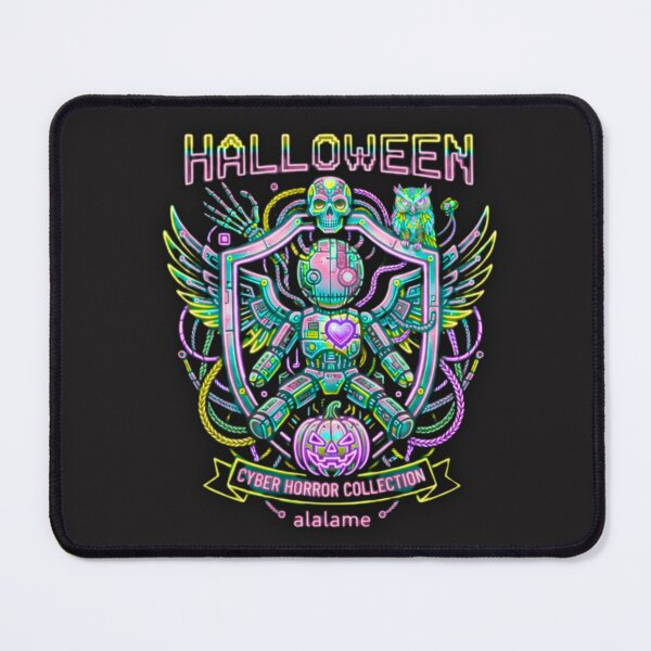 Item preview, Cyber Owl Neon - Futuristic Cyberpunk Halloween Art designed and sold by alalame.