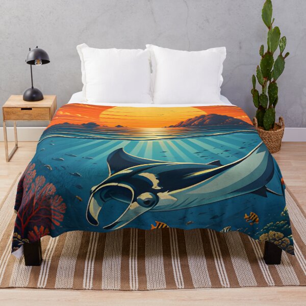 Item preview, Ocean Soul – Retro Tropical Sunset Illustration designed and sold by Spirit of Siam.
