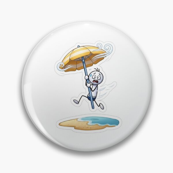Item preview, Oops Murphy - Summer Beach Fail - Flying Umbrella - Funny Character Graphic designed and sold by oopsmurphy.